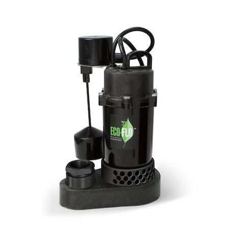 Eco-Flo 1 by 3 HP 3600 Gph Aluminium Submersible Sump Pump EC6471